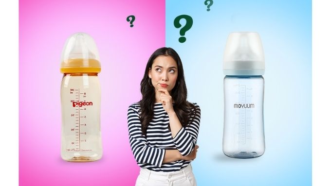 So sánh bình sữa Pigeon và Moyuum: Nên chọn loại nào?